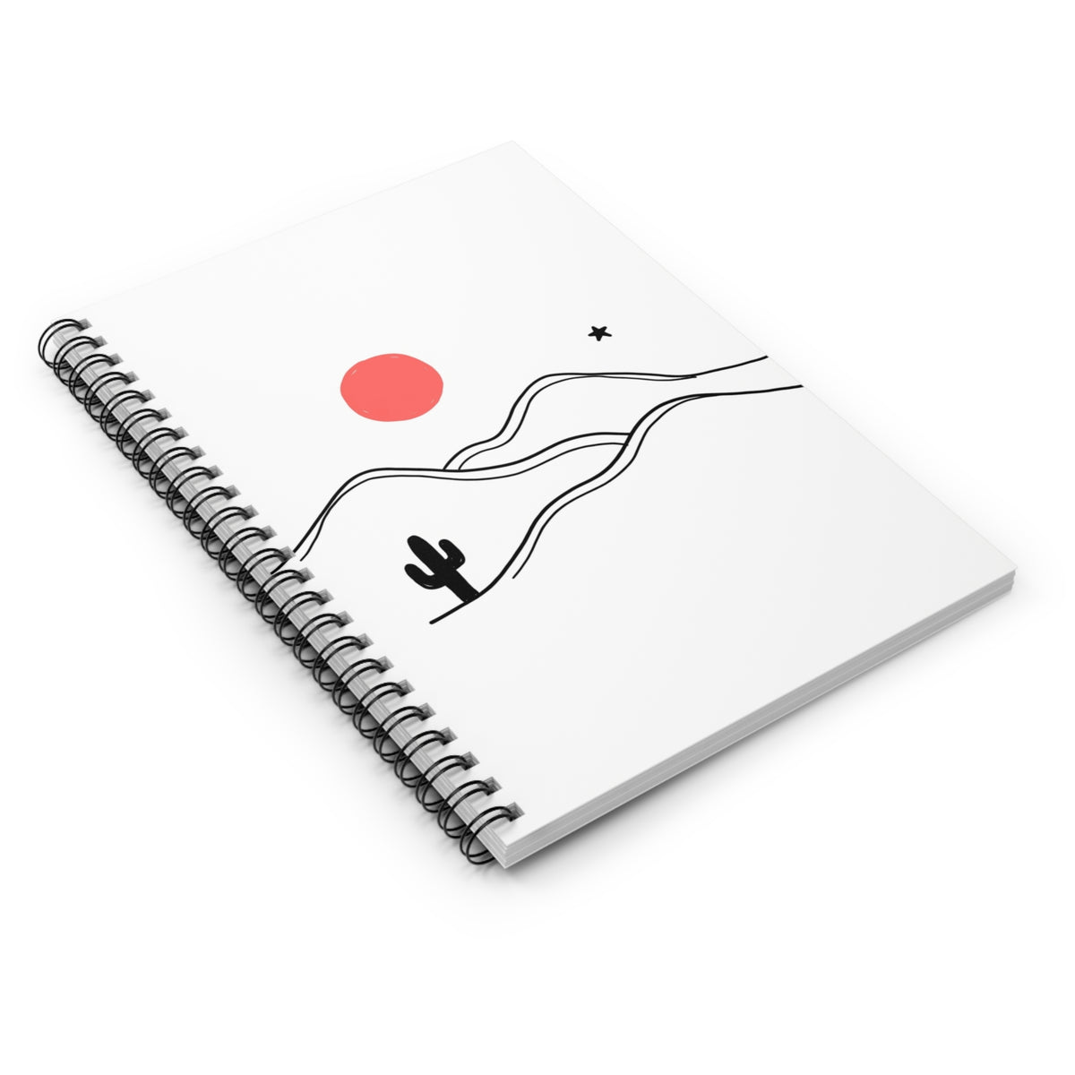 Desert Hills Doodle | Spiral Journal Notebook for Notes & Sketches | Back to School Gift for Students & Bookworms | Irony Boho