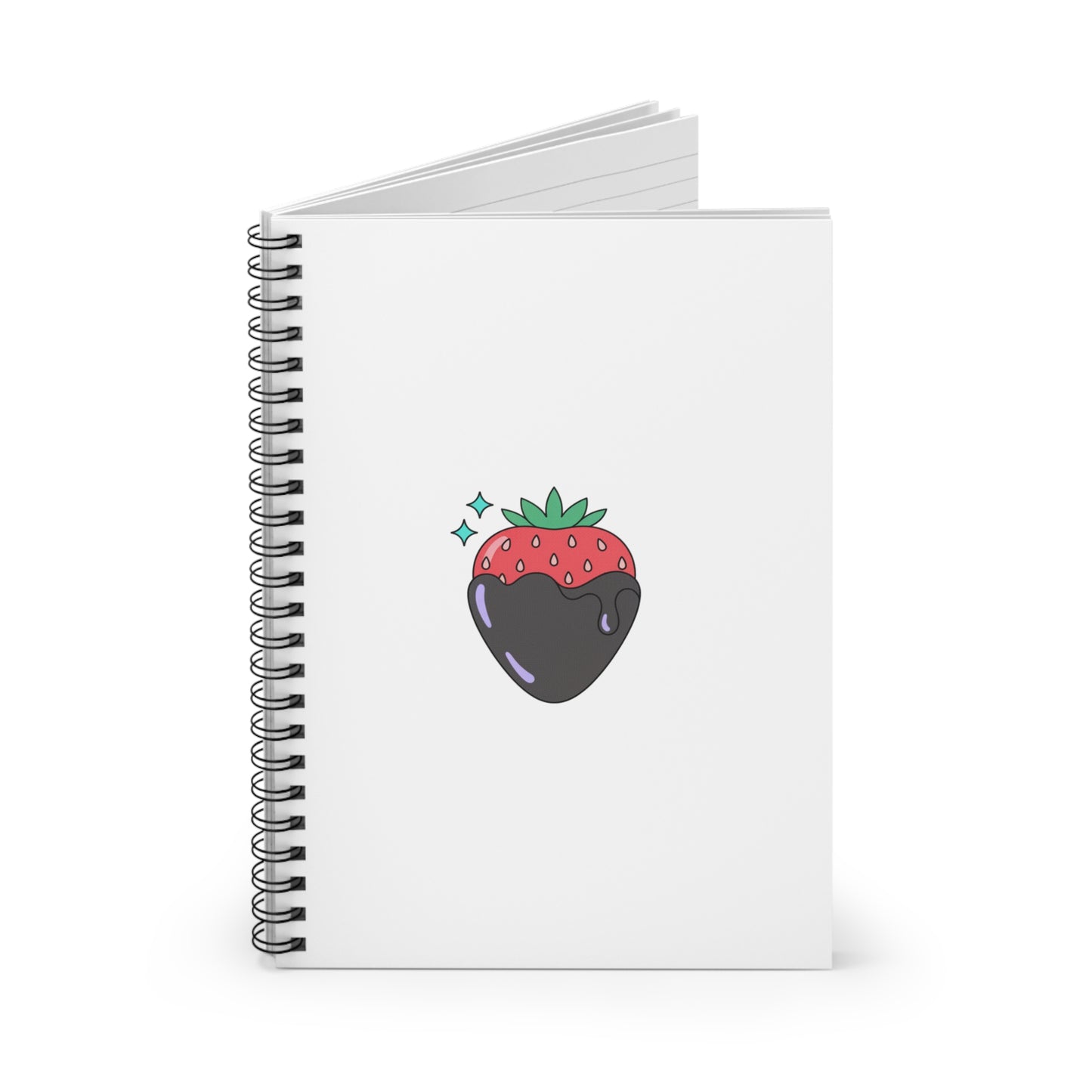 Chocolate-Dipped Strawberry | Spiral Journal Notebook for Notes & Plans | Valentine & Back to School Gift | Y2K Aesthetic