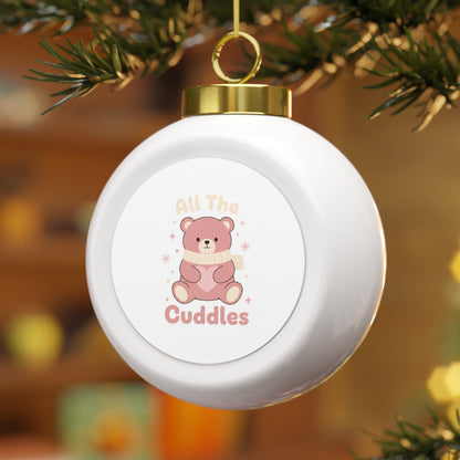 Ceramic Christmas Ball Ornament - All The Cuddles