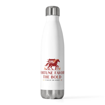 Fire Horse Trotting Temple Gate | 20oz Insulated Stainless Steel Tumbler | Lunar New Year 2026 Gift for Family & Teachers | Paper Cut Style
