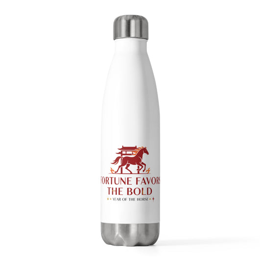 Fire Horse Trotting Temple Gate | 20oz Insulated Stainless Steel Tumbler | Lunar New Year 2026 Gift for Family & Teachers | Paper Cut Style