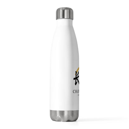 Chang Shou Brush Calligraphy | 20oz Insulated Stainless Steel Tumbler Bottle | Lunar New Year Family & Friend Gift | Red & Gold Festive