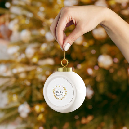 Christmas Ball Ornament - The Best Year Yet Holiday Keepsake