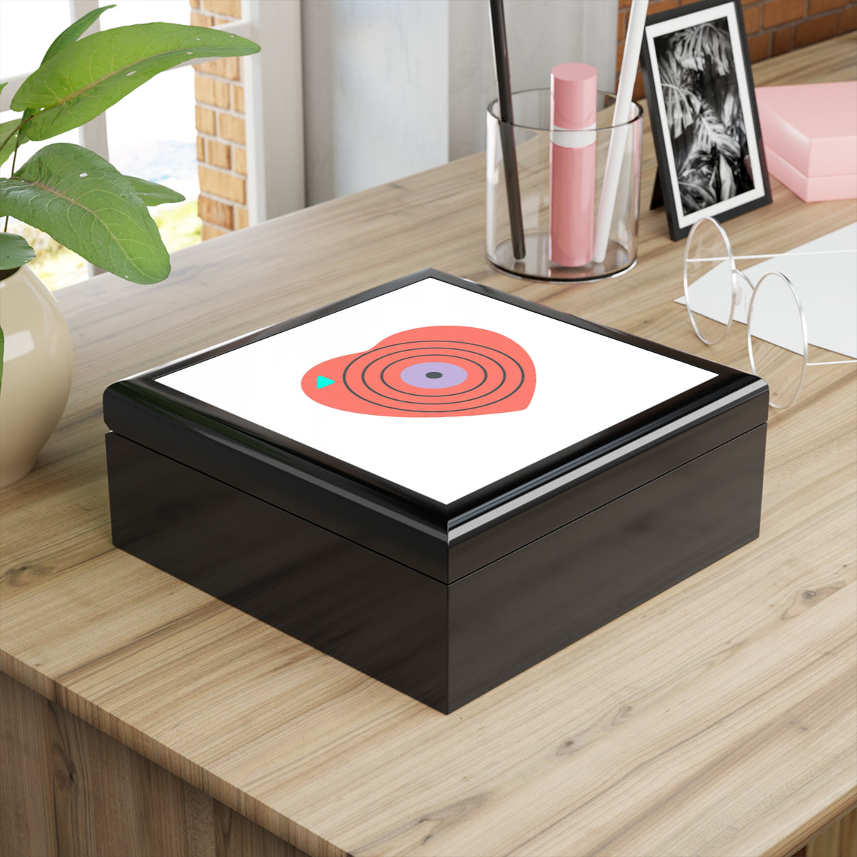 Vinyl Record Heart | Jewelry Box for Music Lovers | Valentine, Galentine’s, Anniversary Gift | Y2K Aesthetic