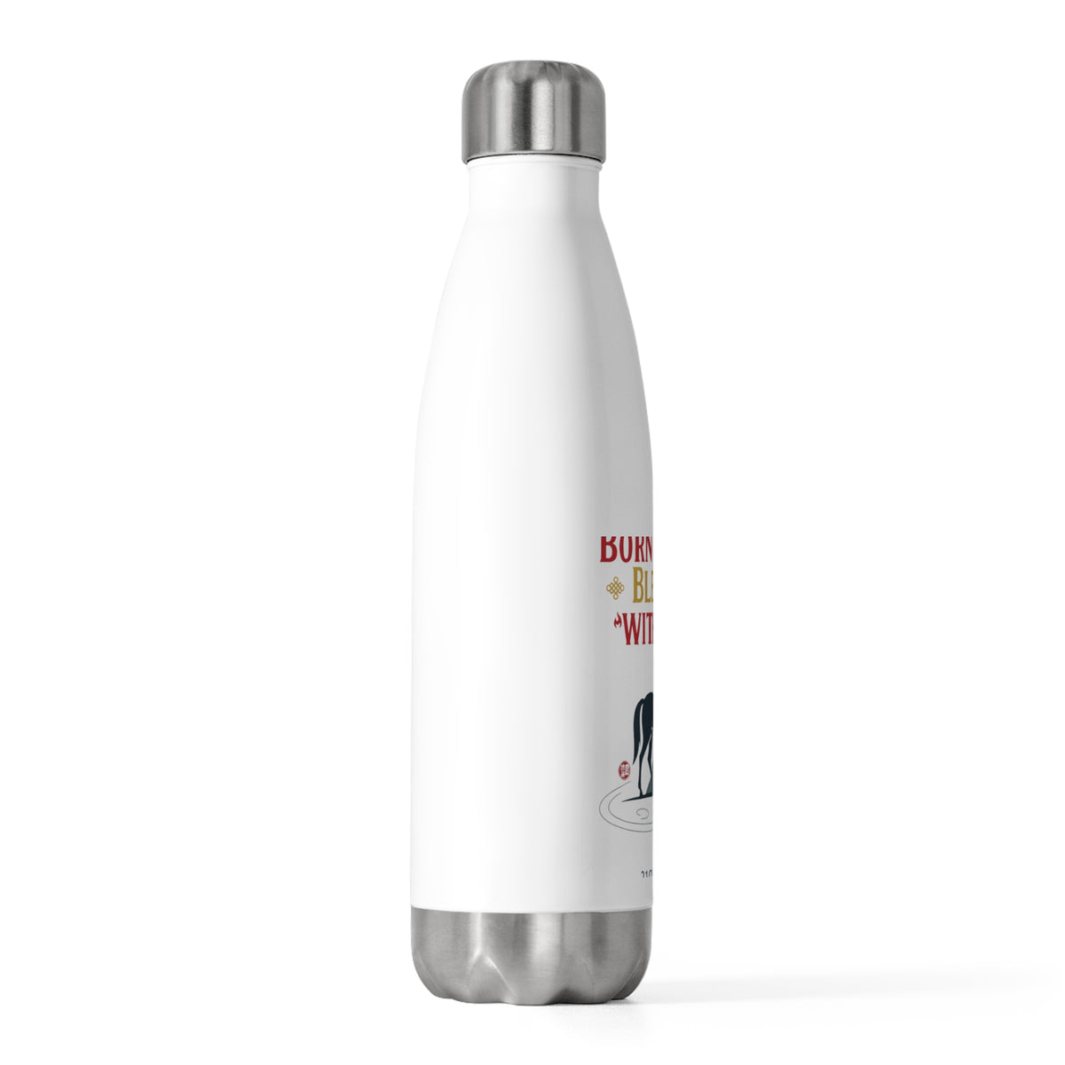 Fire Horse Standing in Mountains | 20oz Insulated Stainless Tumbler | Lunar New Year Gift for Family & Friends | Paper Cut Style