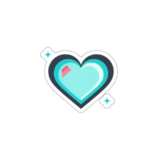Chrome 3D Heart Sticker | Die-Cut Vinyl Decal for Laptop & Phone | Valentine & Galentine Gift | Y2K Aesthetic