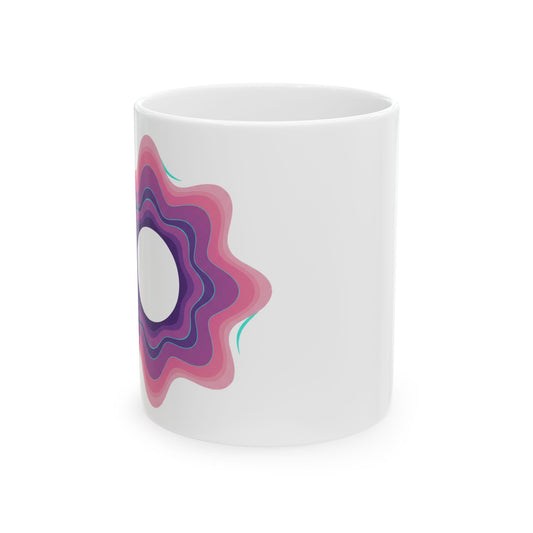 Gradient Aura Mesh Valentine | 11oz Ceramic Coffee Mug for Daily Vibes | Galentine’s & Friends Gift | Y2K Aesthetic
