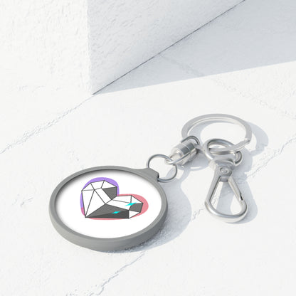 Chrome Heart 3D Keyring Tag | Reflective Silver Accessory for Bags & Keys | Valentine, Galentine & BFF Gift | Y2K Aesthetic