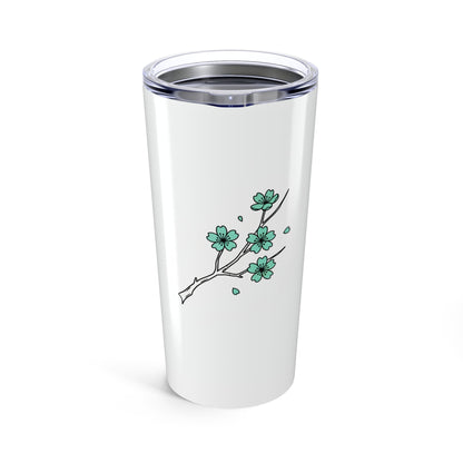 Cherry Blossom Ink Branch | 20oz Stainless Steel Tumbler for Travel | Family & Friend Gift | Hand-Drawn Irony Aesthetic