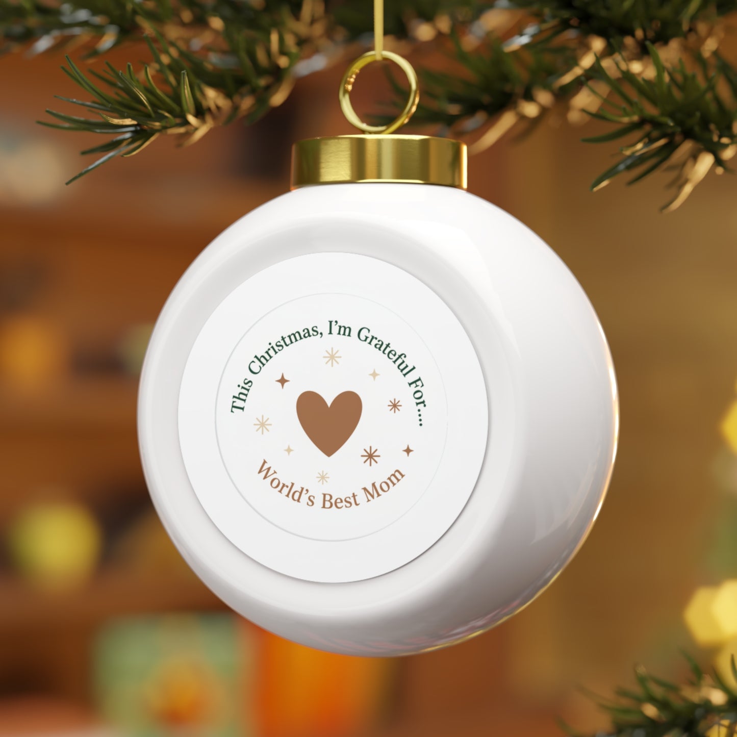 Christmas Ball Ornament - World's Best Mom