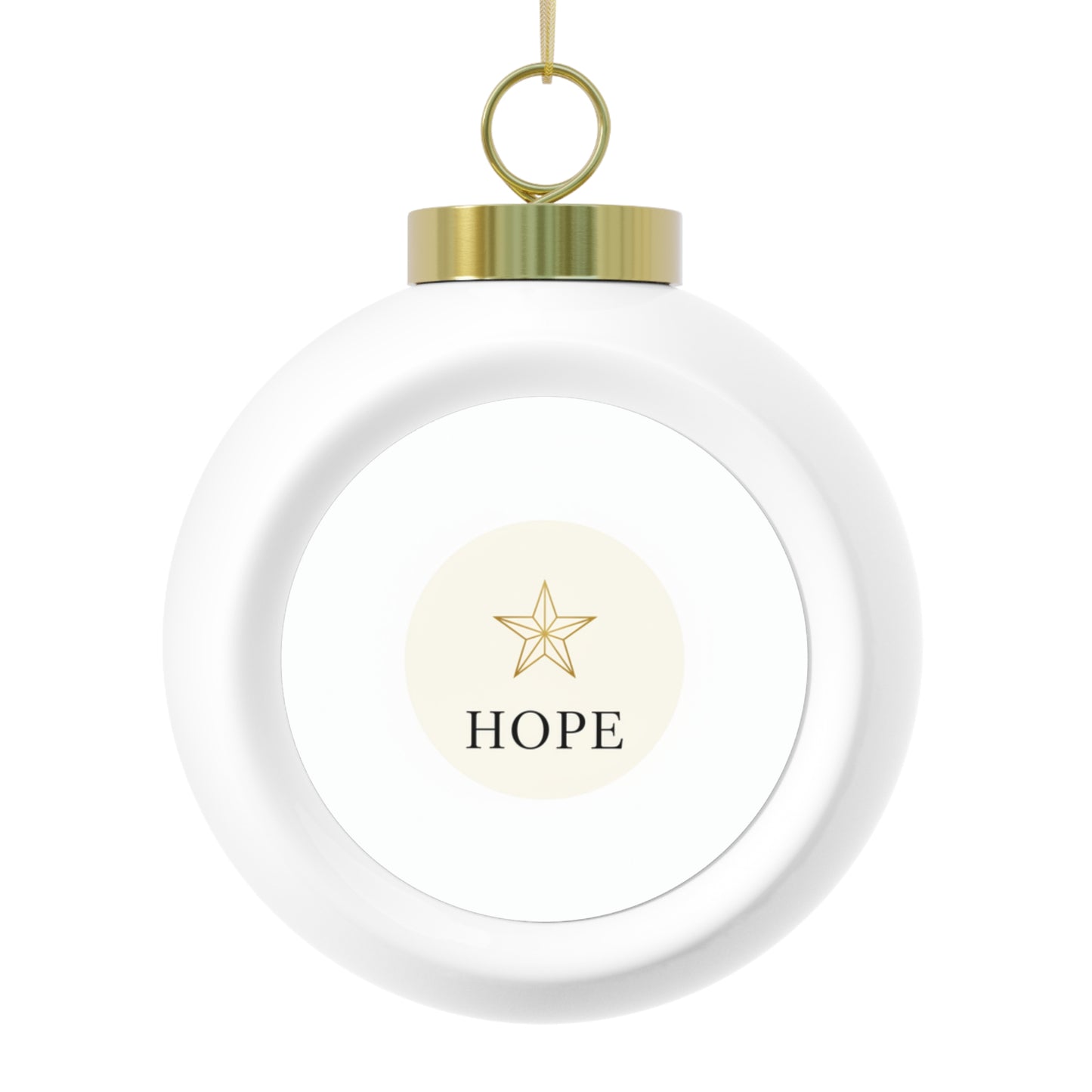 Christmas Ball Ornament – Hope Ceramic Holiday Ornament