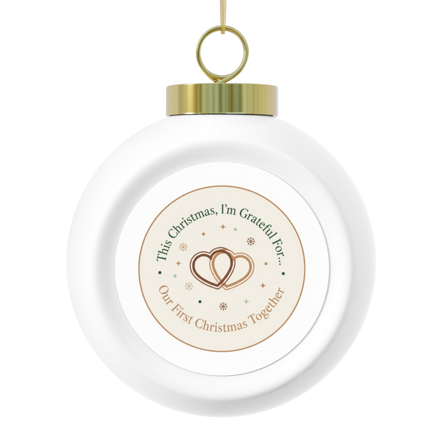 Ceramic Christmas Ball Ornament — Our First Christmas Together