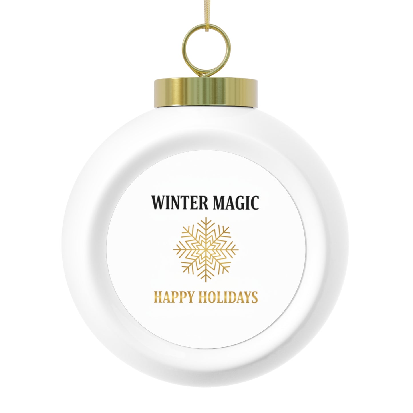 Ceramic Christmas Ball Ornament — Winter Magic