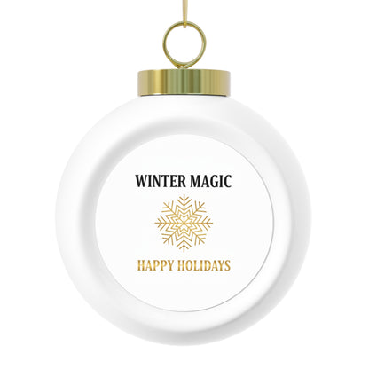 Ceramic Christmas Ball Ornament — Winter Magic