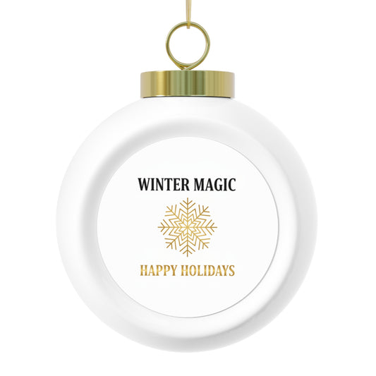 Ceramic Christmas Ball Ornament — Winter Magic