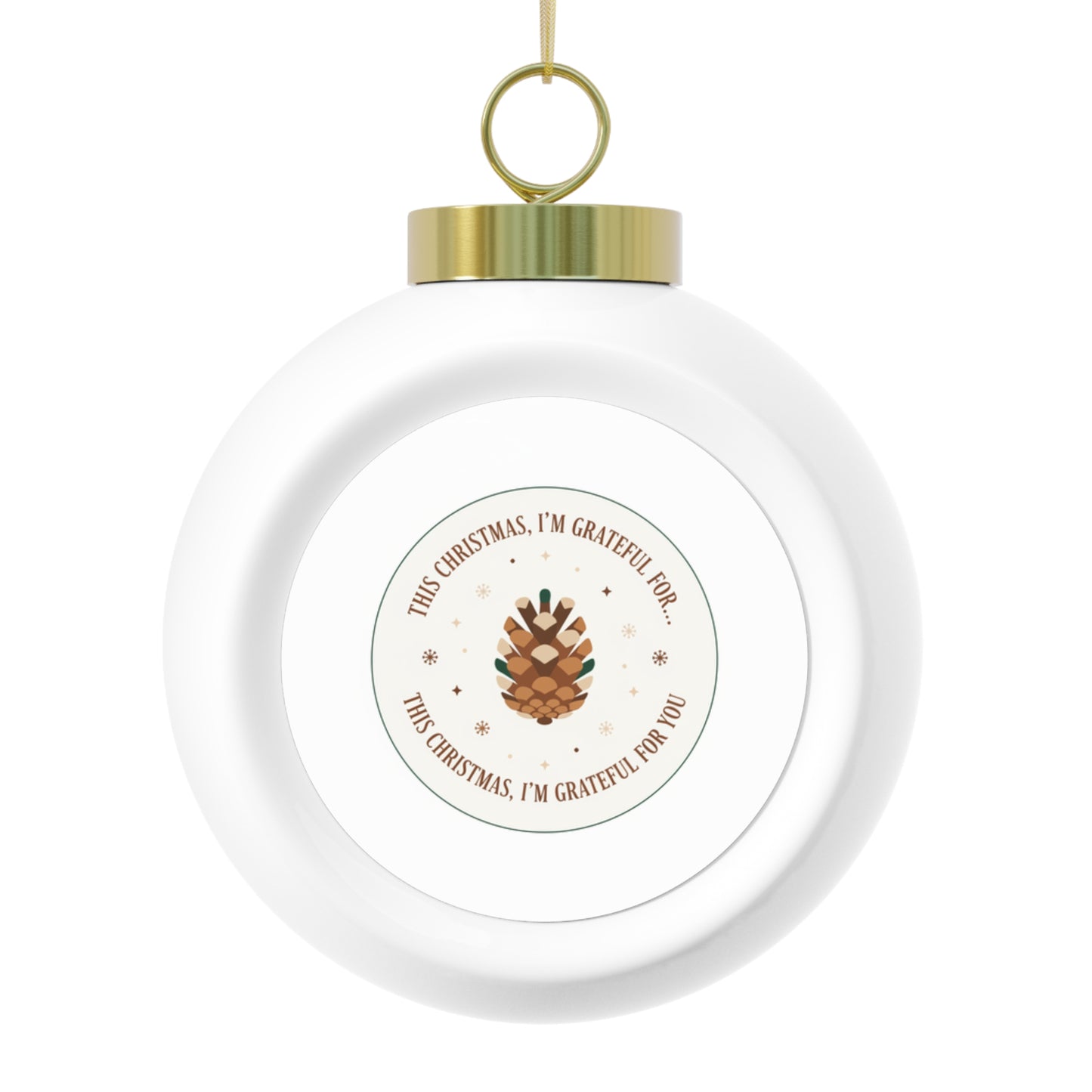 Ceramic Christmas Ornament - This Christmas I'm Grateful For You