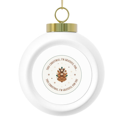 Ceramic Christmas Ornament - This Christmas I'm Grateful For You