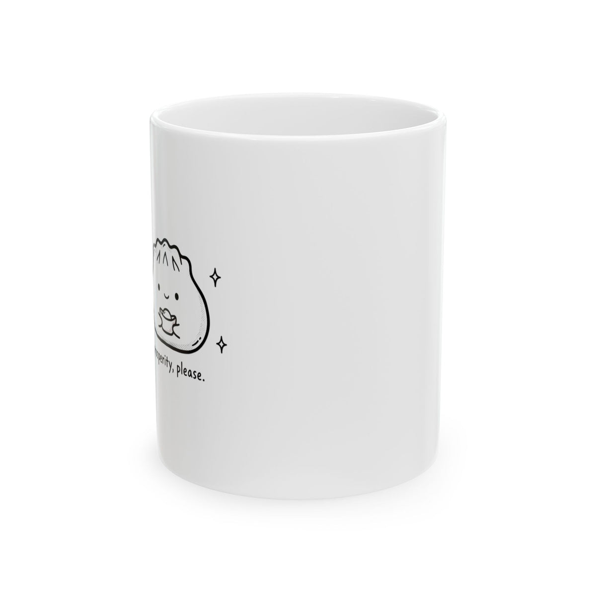 Prosperity Dumplings | 11oz Ceramic Coffee Mug for Good Luck | Lunar New Year & Foodie Gift | Chicken Scratch Irony