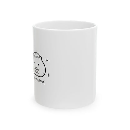 Prosperity Dumplings | 11oz Ceramic Coffee Mug for Good Luck | Lunar New Year & Foodie Gift | Chicken Scratch Irony