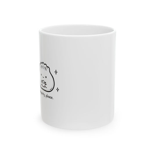 Prosperity Dumplings | 11oz Ceramic Coffee Mug for Good Luck | Lunar New Year & Foodie Gift | Chicken Scratch Irony
