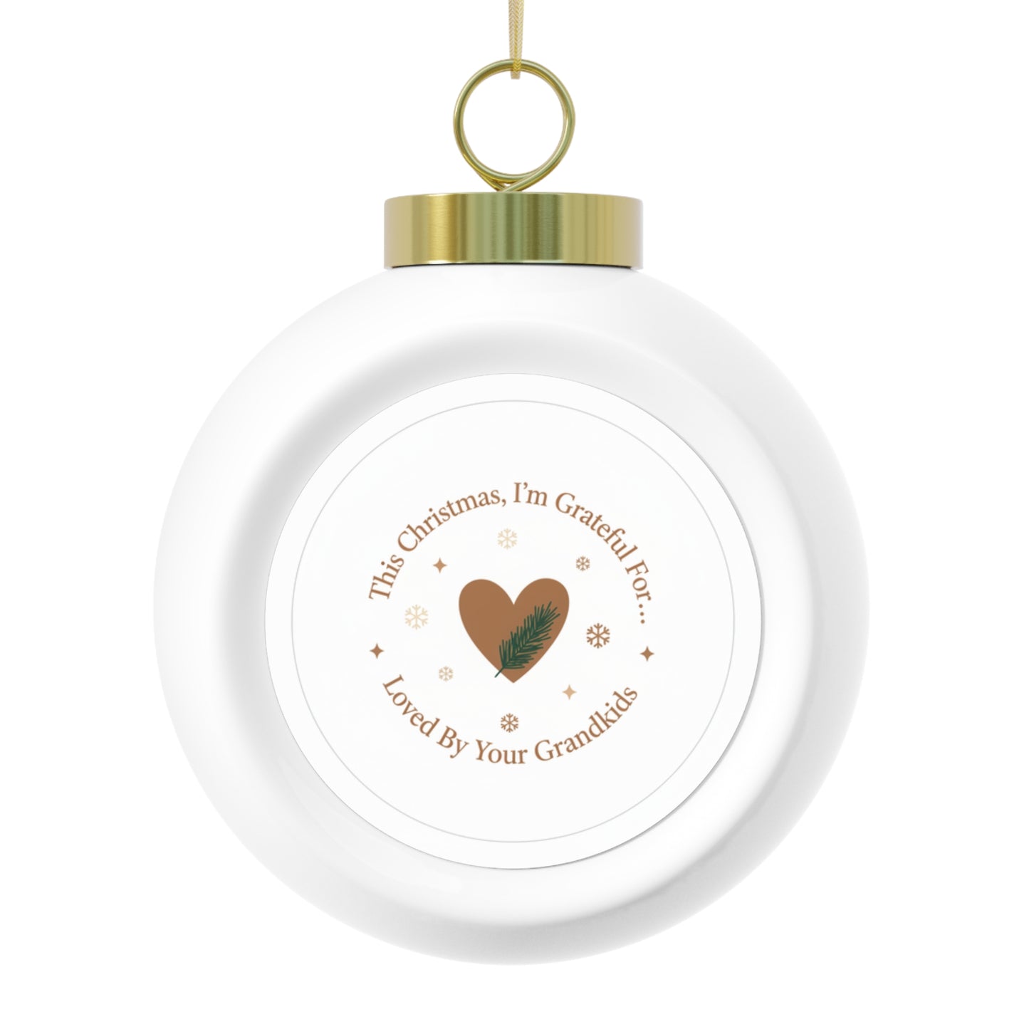 Christmas Ball Ornament - Loved By Your Grandkids (Vintage Ceramic)