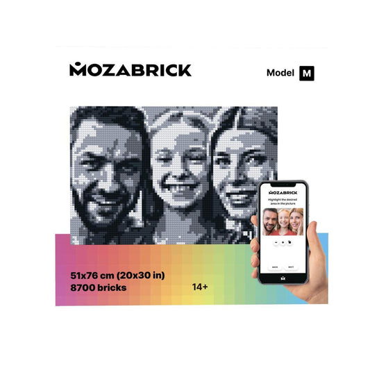 MOZABRICK Photo Construction Set Model M - Transform Any Picture into a Mosaic Wall Art Using Our Constructor and Free App!