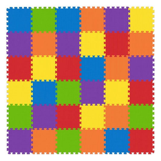 Non Toxic Play Mat for Kids Toddlers Childrens Infants   Interlocking Foam Puzzle Thickest Baby Mat for Play & Exercise 36 Tiles 12x12in (10mm)   Floor Coverage 36 Sq Ft