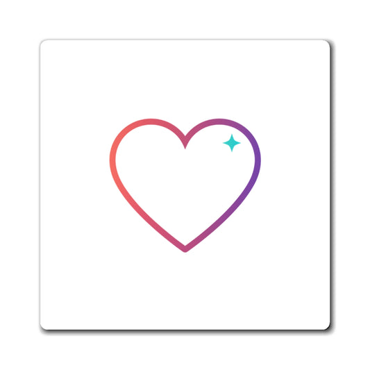 Minimal Outline Heart | Aesthetic Sublimation Magnet for Locker & Fridge | Galentine’s, Valentine’s, Teen Gift | Y2K Clean