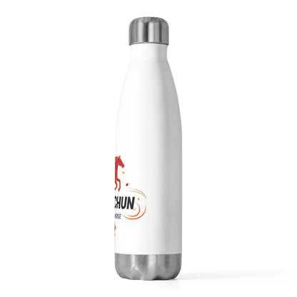Lucky Chun Fire Horse | 20oz Insulated Stainless Tumbler Bottle | Lunar New Year 2026 Gift for Family & Friends | Red Gold