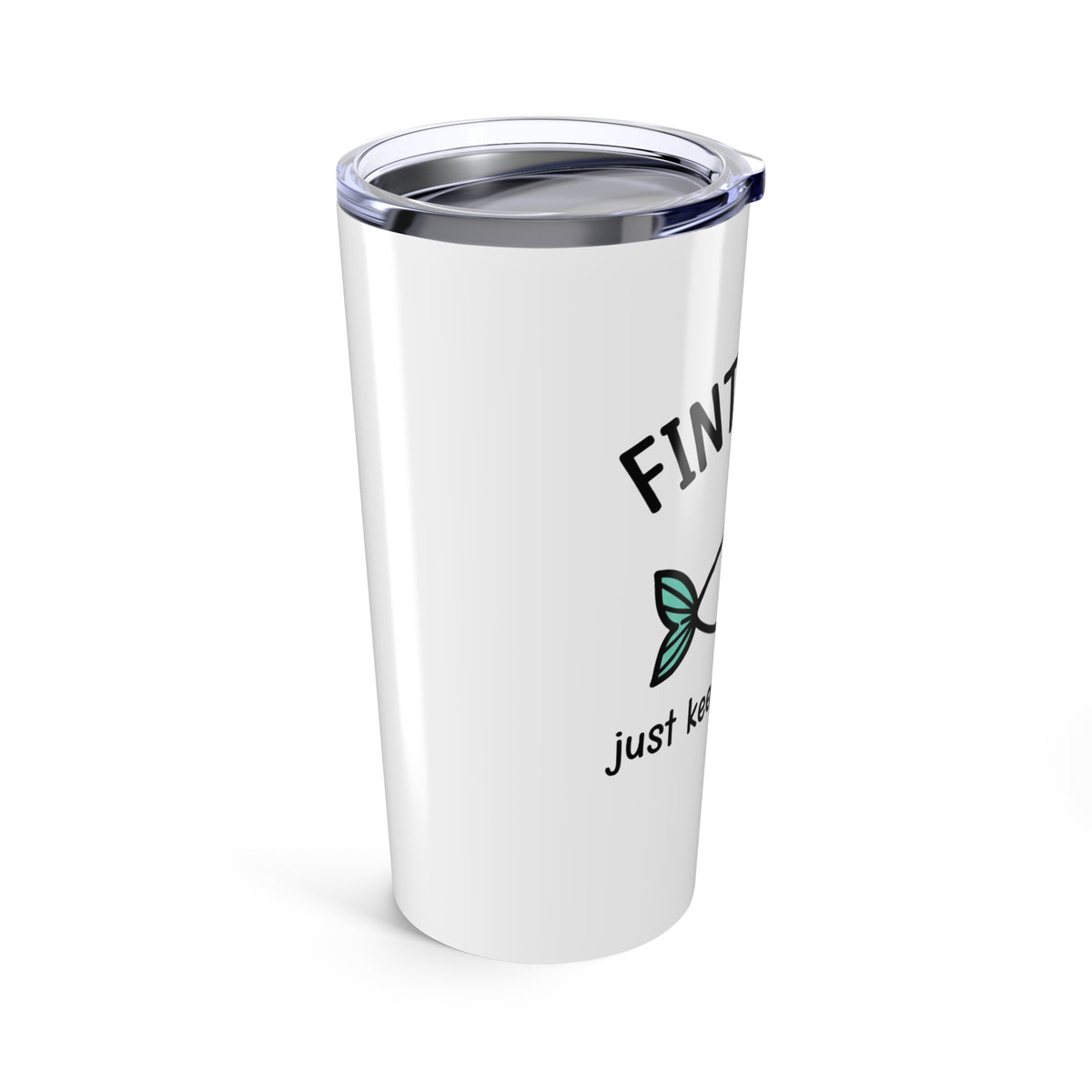 You're Fin-tastic Shark | 20oz Stainless Steel Sublimation Tumbler | Family & Friend Gift | Chicken Scratch Irony Doodle
