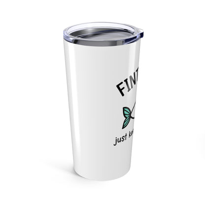 You're Fin-tastic Shark | 20oz Stainless Steel Sublimation Tumbler | Family & Friend Gift | Chicken Scratch Irony Doodle