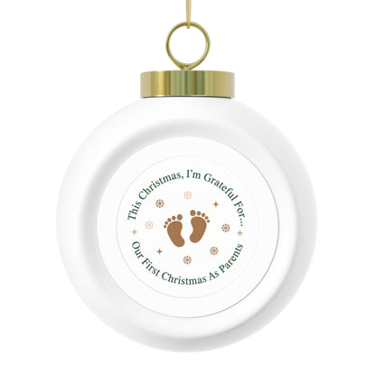 Christmas Ball Ornament — Our First Christmas As Parents