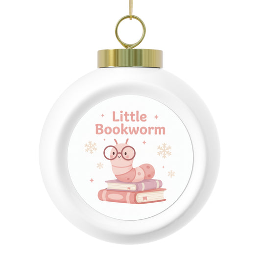 Christmas Ball Ornament - Little Bookworm