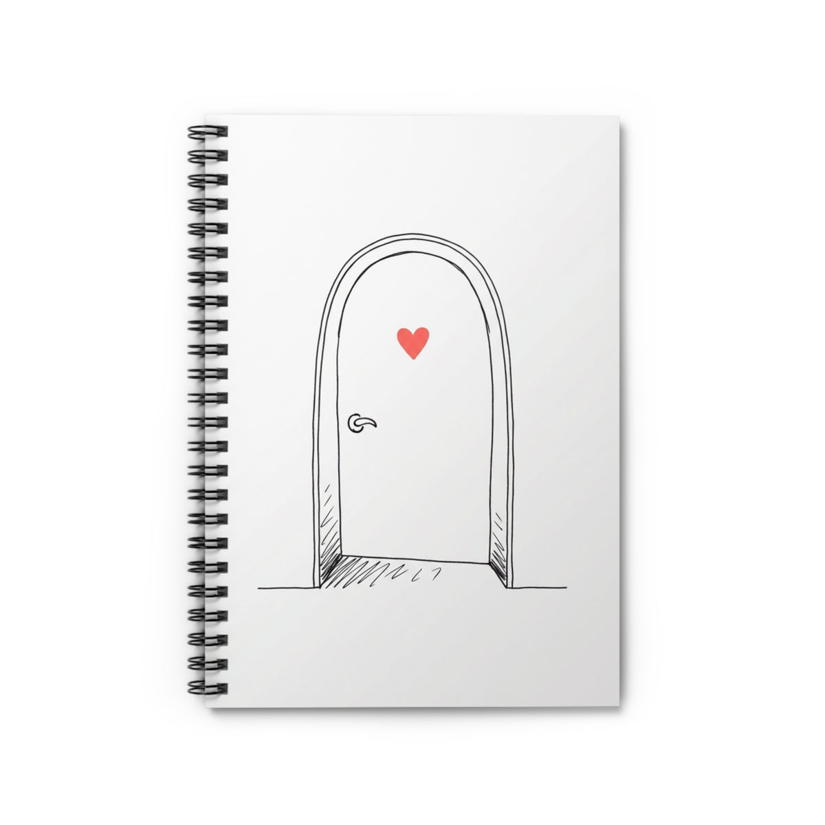 Arched Doorway Doodle | Spiral Journal Notebook for Notes & Lists | Back to School Gift for Students & Book Lovers | Irony Boho