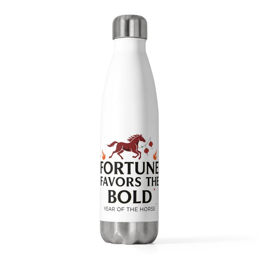 Fire Horse Trotting Red Lanterns | 20oz Insulated Stainless Steel Tumbler Bottle | Lunar New Year Gift for Family & Teachers | Paper Cut Style