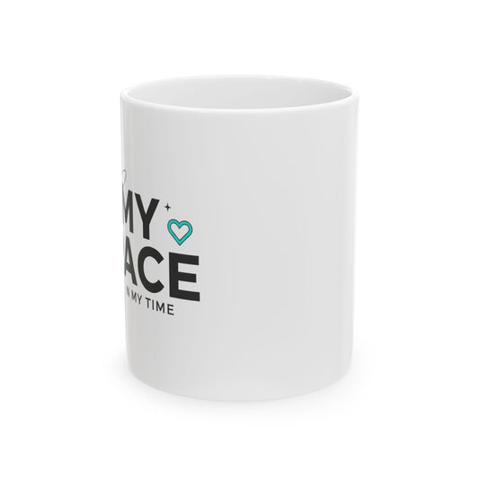 Growing At My Own Pace | 11oz Ceramic Coffee Mug, Snail Crown | Galentine’s & Self-Care Gift for Friends | Y2K Aesthetic Valentine