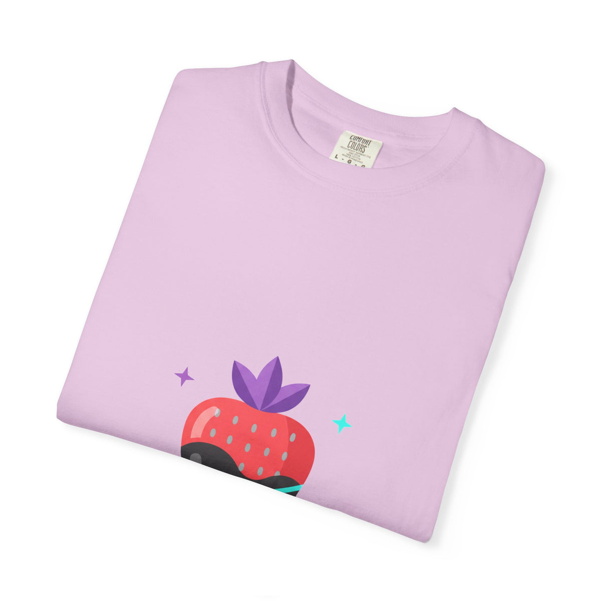 Chocolate-Dipped Strawberry Tee | Unisex Garment-Dyed Cotton T-Shirt | Valentine & Galentine Gift | Y2K Aesthetic Minimal