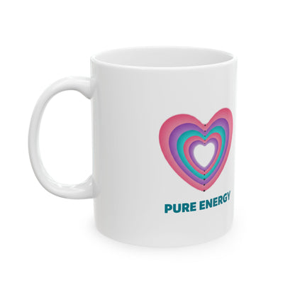 Gradient Aura Mesh Valentine | 11oz Ceramic Coffee Mug for Daily Sips | Galentine’s & Friend Gift | Y2K Aesthetic
