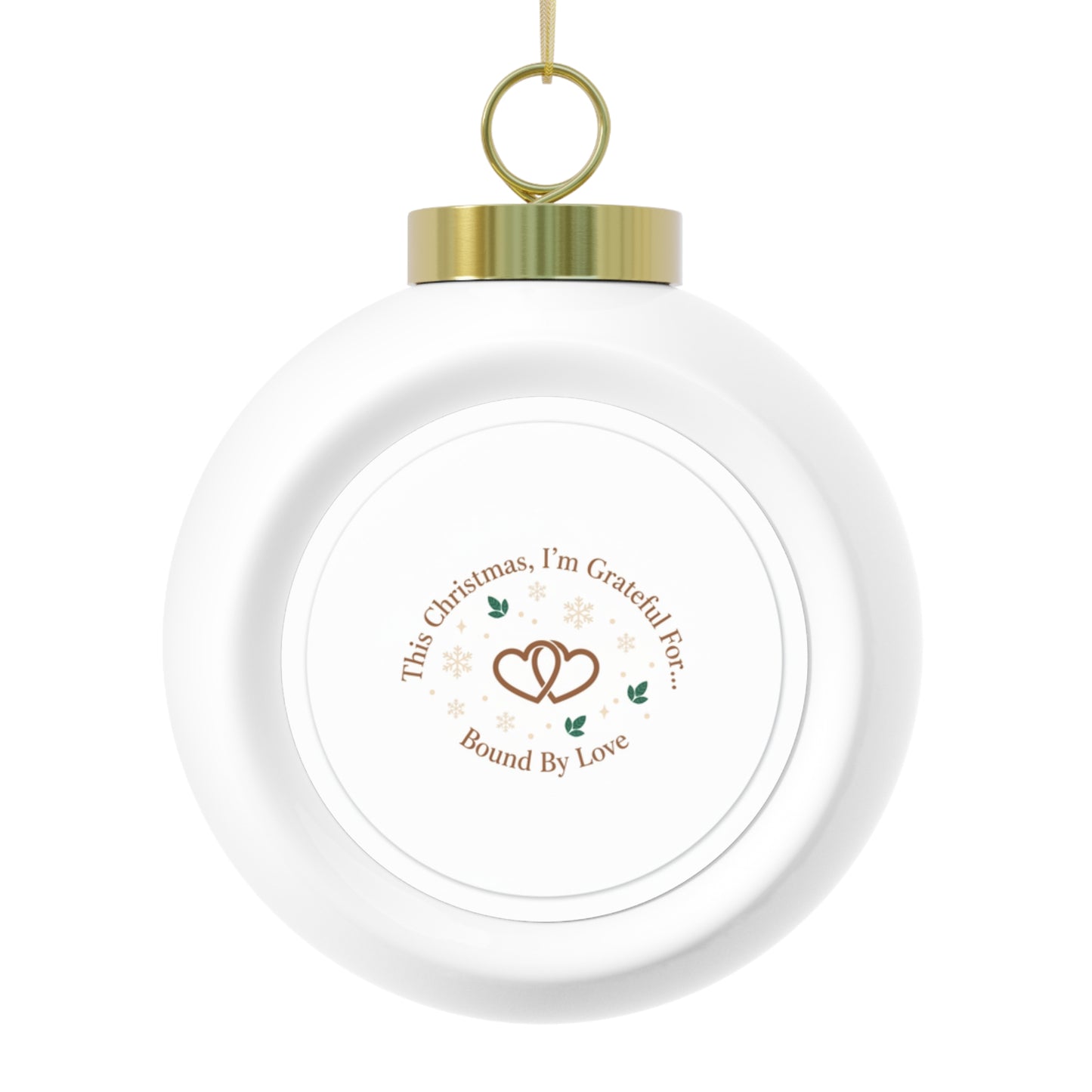 Christmas Ball Ornament — Bound By Love Vintage Script