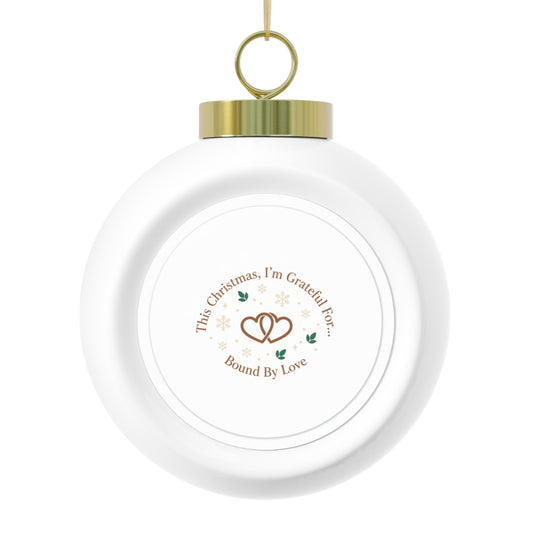 Christmas Ball Ornament — Bound By Love Vintage Script