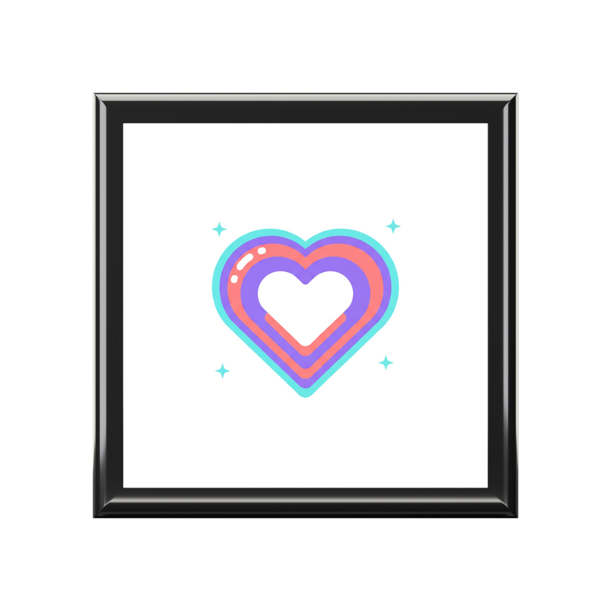 Neon Heart Glow | Jewelry Box for Rings & Earrings | Valentine, Galentine & Self-Love Gift | Y2K Aesthetic