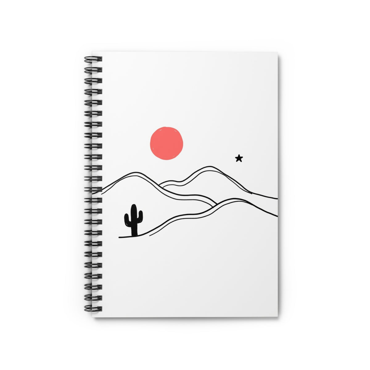 Desert Hills Doodle | Spiral Journal Notebook for Notes & Sketches | Back to School Gift for Students & Bookworms | Irony Boho