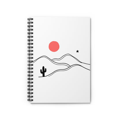 Desert Hills Doodle | Spiral Journal Notebook for Notes & Sketches | Back to School Gift for Students & Bookworms | Irony Boho