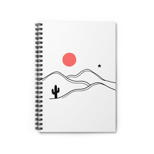 Desert Hills Doodle | Spiral Journal Notebook for Notes & Sketches | Back to School Gift for Students & Bookworms | Irony Boho