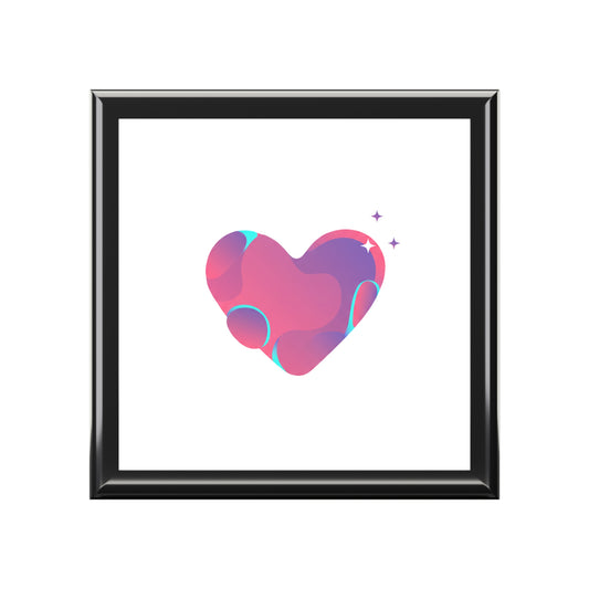 Gradient Blob Heart | Jewelry Box for Rings & Earrings | Valentine, Galentine & Self-Love Gift | Y2K Soft Gradient Aesthetic