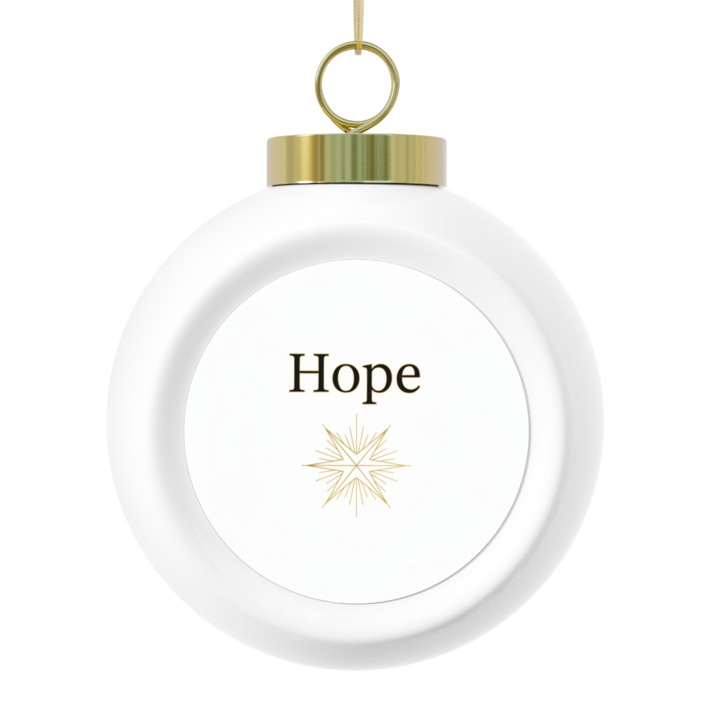 Christmas Ball Ornament, Glossy Ceramic — Hope