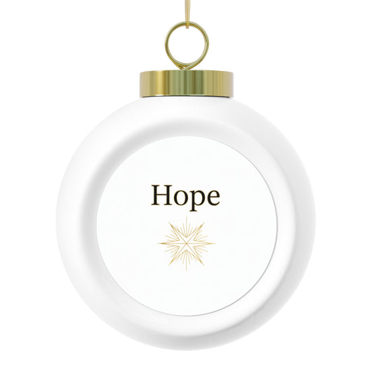 Christmas Ball Ornament, Glossy Ceramic — Hope