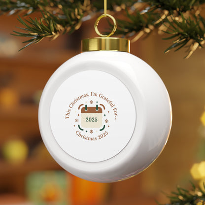 Ceramic Christmas Ball Ornament — Christmas 2025