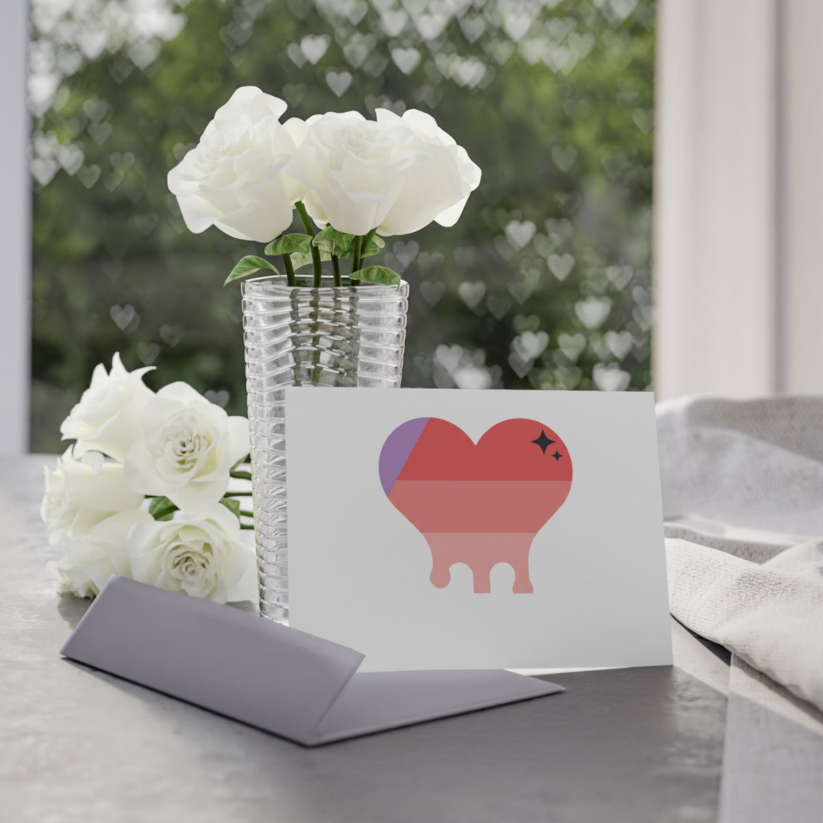 Melting Heart Drip Gradient | Valentine Holiday Card + Postcard | Lover, Galentine’s & Friend Gift | Y2K Aesthetic