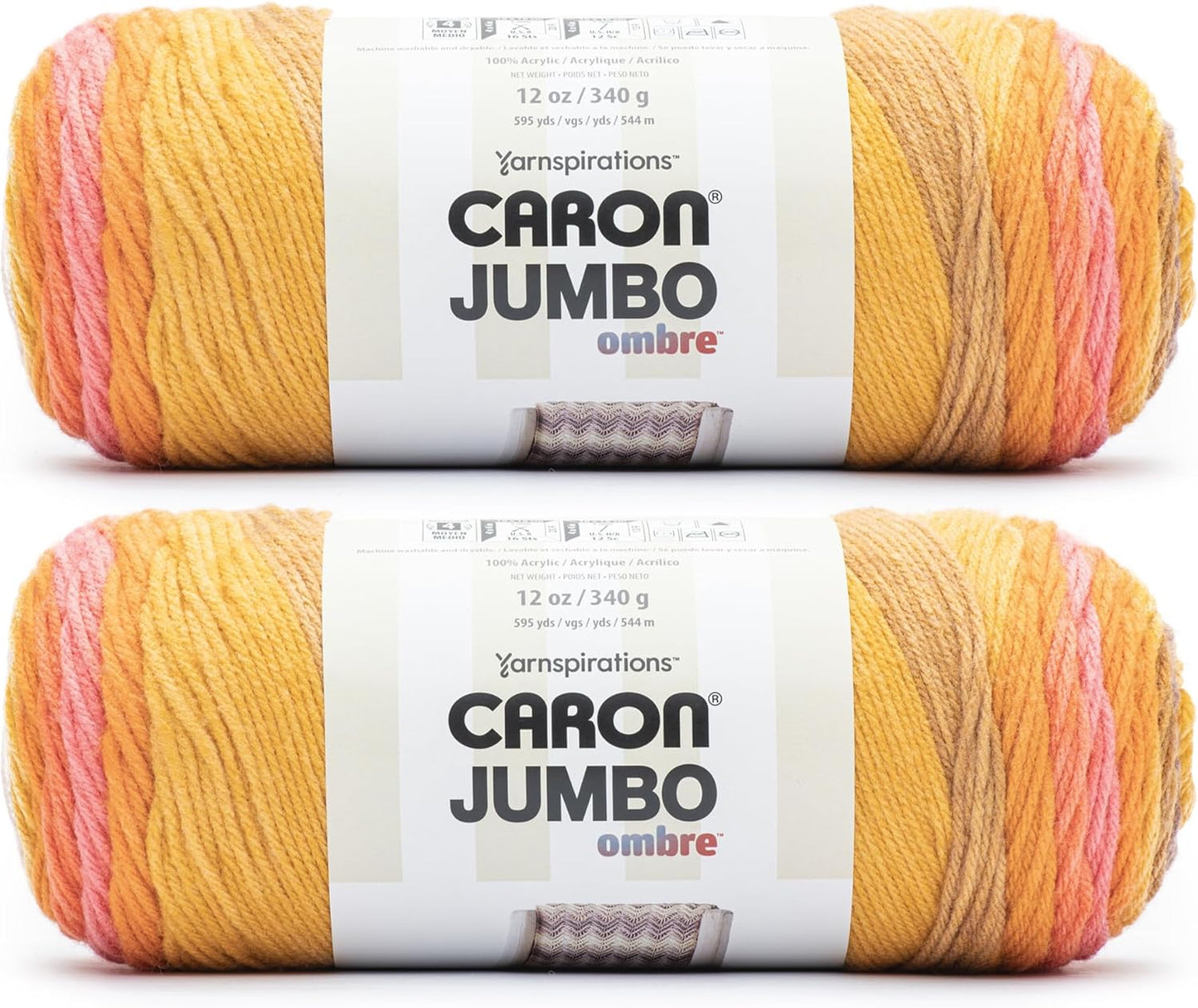 One Pound White Yarn - 2 Pack of 454G/16Oz - Acrylic - 4 Medium (Worsted) - 812 Yards - Knitting/Crochet